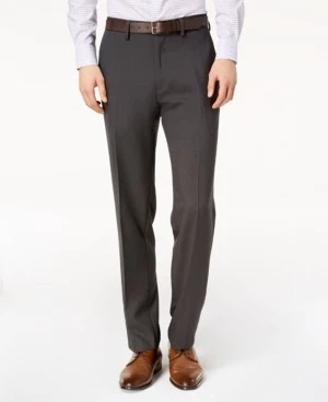 Pantalones de vestir Kenneth Cole para hombre calce moderno 36/32 gris oscuro a cuadros elásticos Foto 1 de 2