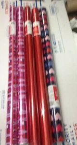 5 Rolls of Valentine's Day Wrapping Paper - Picture 1 of 4