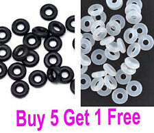 Rubber Ring Stoppers Spacer Beads for European Charm Bracelets - Clear or Black
