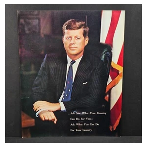 Vintage JFK 11x14 Portrait Print "Ask Not What Your Country Can Do For You" - Bild 1 von 8