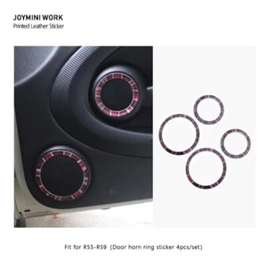 PU Speaker Cover Trim Door Horn Ring Sticker for MINI COOPER R55 R56 R57-R59 P - Picture 1 of 6