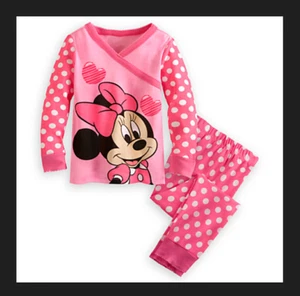 [Disney] Minnie Mouse Kimono Top PJ Pal Set for Girls - Size 4, 5, and 6 - New - Picture 1 of 1