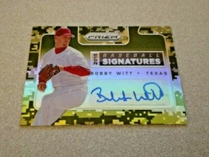 2015 Panini Prizm Auto Camo Prizm #11 Bobby Witt Texas Rangers /199 - Picture 1 of 2