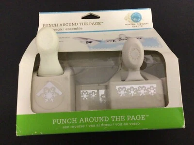 New Martha Stewart CHRISTMAS Aspen Snowflake Corner Border Card Craft Punches - Image 1 of 4