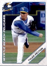 2019 Myrtle Beach Pelicans Choice #24 Tyler Peyton Ottumwa Iowa IA Baseball Card