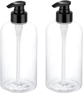 Bynccea Plastic Pump Bottle 16 Oz/500 Ml Empty Shampoo Pump Bottles Dispenser Po - Picture 1 of 12