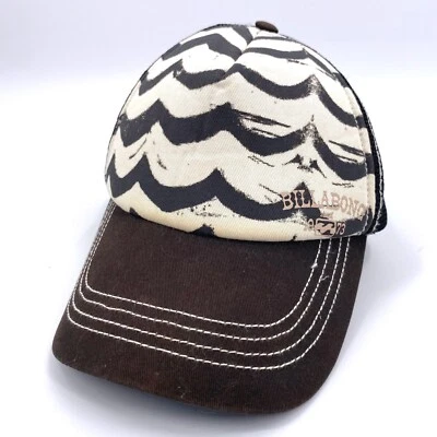 Винтажная бейсболка Billabong SnapBack для дальнобойщиков регулируемая с волновой печатью для серфинга - Изображение 1 из 4