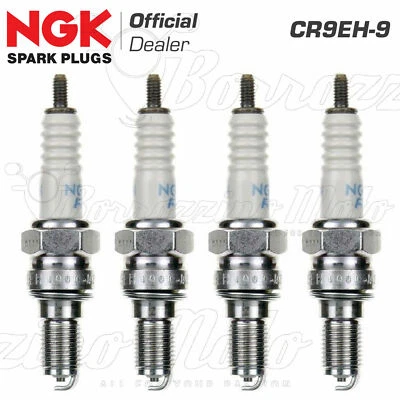 KIT 4 CANDELE NGK CR9EH-9 CANDELA ORIGINALE HONDA VFR 800 FI (RC46) 1998-2001 - Immagine 1 di 3