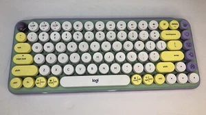 Logitech POP Keys Wireless Mechanical Emoji Keyboard Daydream No USB Dongle - Picture 1 of 7