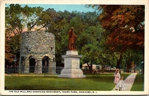 Old Mill Channing Monument Touro Park Newport Rhode Island RI Postcard WB - Picture 1 of 2