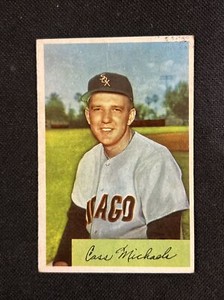 1954 Bowman #150 Cass Michaels Crease Chicago White Sox *218