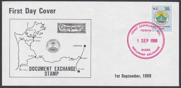 NUEVA ZELANDA 1988 Stampways correo local - 3 portadas de último día...............9629 Foto 1 de 1