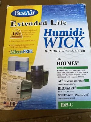 Filtro de mecha de repuesto para humidificador BestAir H65 para modelos Holmes 8,2"x 2,7"x 10" Foto 1 de 3