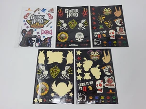 Guitar Hero Sticker Sheets Lot of 6 - Picture 1 of 2