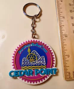 Cedar Point Souvenir Vintage Schlüsselanhänger Amerika Achterbahn Schlüsselring erhöht - Bild 1 von 3