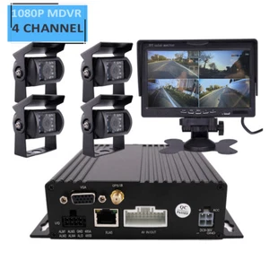 4CH GPS 720P AHD Truck DVR MDVR Video Recorder Truck Rear View Camera 7" Monitor - Picture 1 of 7