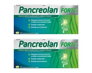PANCREOLAN®Forte 220mg Pancreatic Enzymes 2x60 tbl Digestive Support Indigestion - Picture 1 of 2