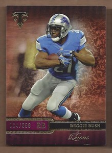 2014 Topps Triple Threads Purple Detroit Lions Football Card #20 Reggie Bush