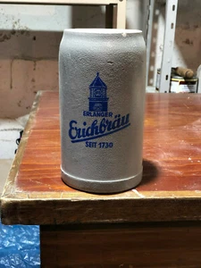 Alter Ton Bierkrug Maßkrug 1 Liter Bierkrug Erichbräu Erlangen - Bild 1 von 3