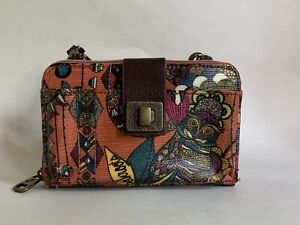 Sakroots Multicoloured Messenger Bag Purse Wallet With Strap & Wrist Strap