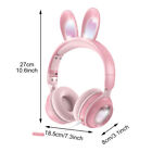 With Mic LED Light Fashion Rechargeable Wireless Gaming Headset Rabbit Ear Cute
