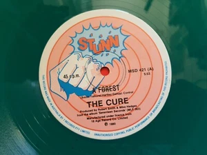 THE CURE A Forest *1980 AUSTRALIA MAXI STUNN LABEL MSD421 GREEN VINYL* - Picture 1 of 7