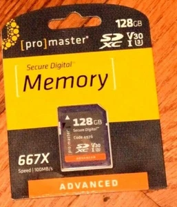 Promaster 128GB SDXC High Speed Advanced 667X Memory Card #4976 - Picture 1 of 1