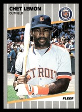1989 Fleer Chet Lemon #137 Detroit Tigers
