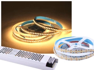 LED Streifen Set 5m warmweiss 8500 Lumen + Trafo super hell 204 LED pro Meter - Bild 1 von 5