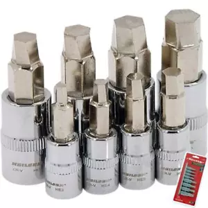Neilsen 8pc Damaged Hex Screw Extractor Sockets Set Bits 3mm - 10mm 1/4" 3/8" - Picture 1 of 3