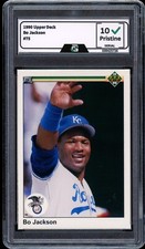 1990 Upper Deck #75 Bo Jackson GRADED 10 GEM MINT Kansas City Royals MLB