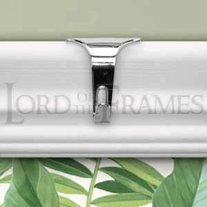 38 x 34mm Silver Picture Rail Hooks Hanging Hang Mirror Painting Steel Strong - Picture 1 of 3