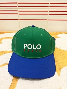 Polo Ralph Lauren Beach ColorBlock Cap Hat Strapback Green Blue New - Picture 1 of 4