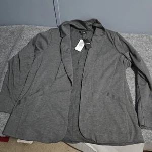 NEW Torrid Open Front Cardigan Top Shirt Womens Size 0 (Large) Gray Long Sleeve - Picture 1 of 11