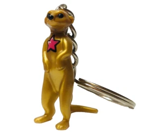 Playmobil Golden Meerkat w/ pink star Keychain - 71 - Animal Box - Picture 1 of 3