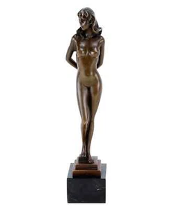 Bronze Erotic Nude Sculpture – "Lara" by M. Nick – Marble Base - Picture 1 of 7