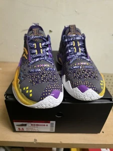 ANTA Shock Wave 5 Pro púrpura dorado para hombre 8,5 Lakers Kyrie VNDS nuevo en caja - Imagen 1 de 5