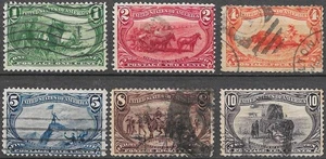 USA 1898 Scott 285-290 Trans-Mississippi 1-10c cpl nice used set see scans - Picture 1 of 2