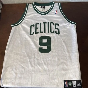 ADIDAS AUTHENTICS NBA BOSTON CELTICS RAJON RONDO #9 MEDIUM WHITE JERSEY STITCHED - Picture 1 of 7
