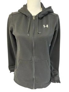Under Armour Mädchen oder Jungen Hoodie-Gr. Medium-schwarz-Zip-Tasche-Kordelzüge - Bild 1 von 9