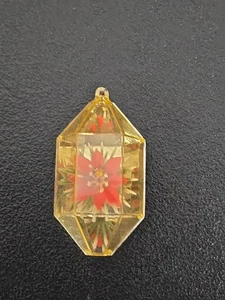 Vintage Jewel Brite Weihnachtsschmuck 3D Diorama Weihnachtsstern Kunststoff 3,25 Zoll - Bild 1 von 5