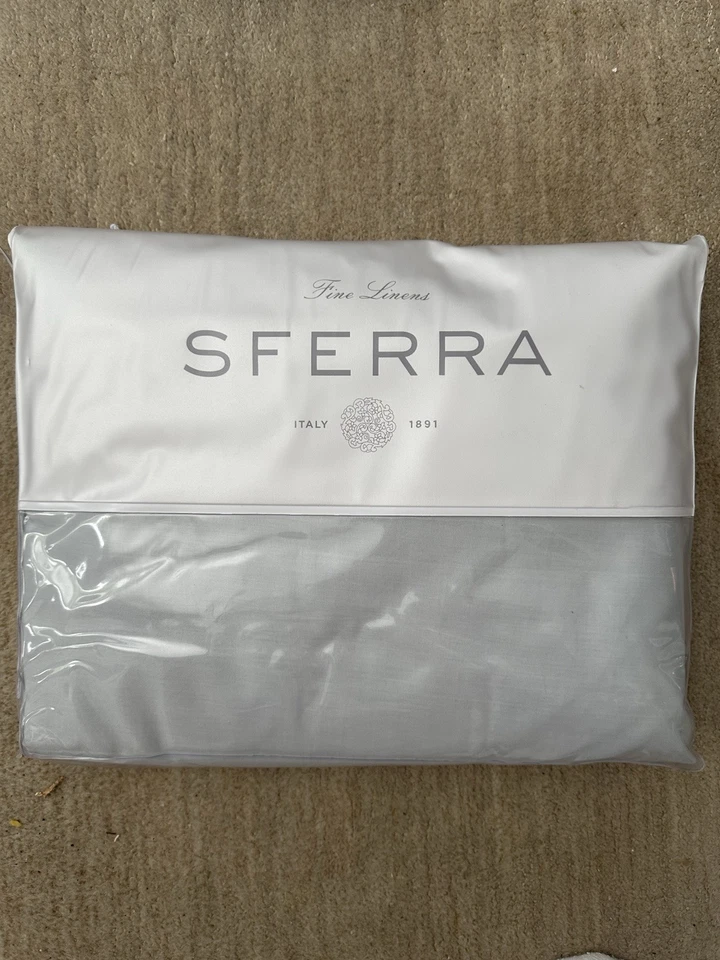 Sferra Modelli Long Staple Cotton Jacquard Full / Queen Duvet Aquamarine