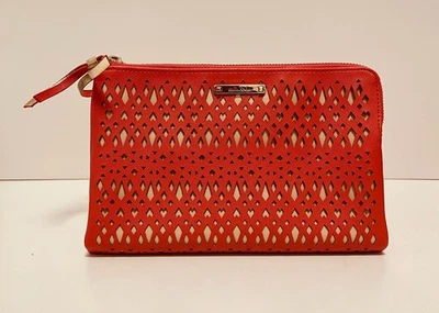 Stella & Dot Clutch - New - Coral - Expands - 4 Snap Secure Closure - Image 1 of 4