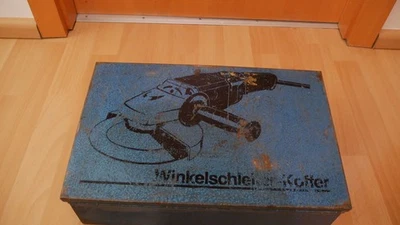 "AEG" Winkelschleifer WSLE 115 im blauen Metallkoffer Vintage - Bild 1 von 3