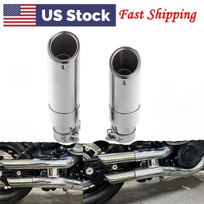 Shorty GP Exhaust Tips Slip on Muffers For Indian Scout Sixty Bobber 2015-2024 Foto 1 de 4