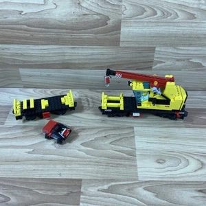 Lego® 9V RC TREN Ferrocarril 4552 Vagón Carro Grúa y Cama de Carga INCOMPLETO - Imagen 1 de 13