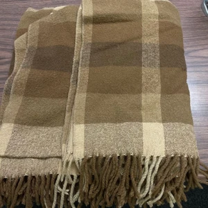 Tex/Alpa Alpaca Throw/Blanket - Multicolor Brown Plaid - 61 x 68 - NEW - Picture 1 of 5
