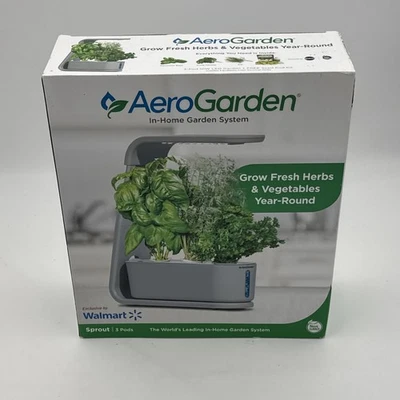 Nuevo sistema de jardín Aero Garden Sprout en casa 100306-CGY gris frío 3 cápsulas extras Foto 1 de 4