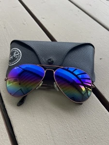 Ray Ban Aviator Sunglasses 3025 Rainbow Copper Large Metal 9019C2 62/14-140 3N - Picture 1 of 17