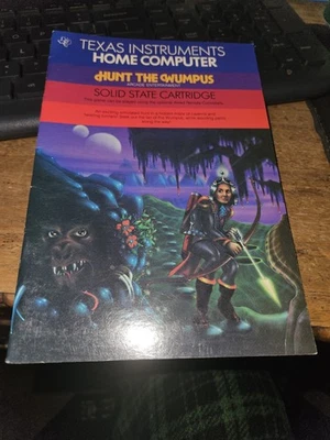 VINTAGE USED 1980 TEXAS INSTRUMENTS HOME COMPUTER HUNT THE WUMPUS USER'S MANUAL - Image 1 of 2